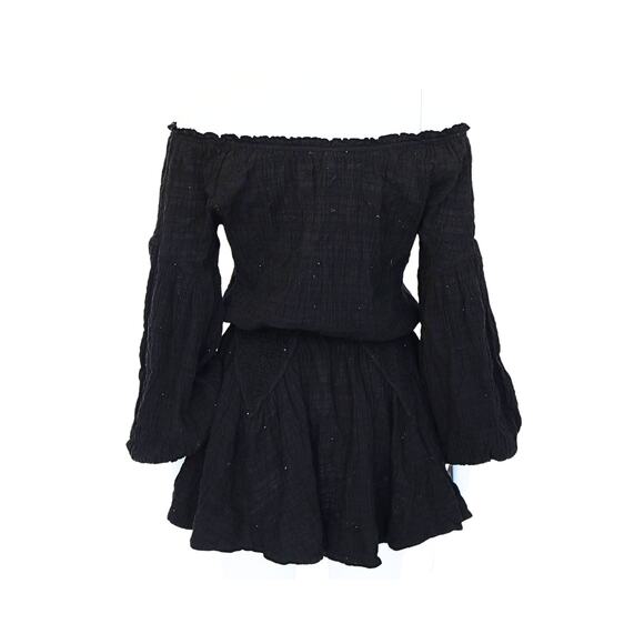 Sandrine Drop Waist Dress - Black - S - Picture 2 of 2